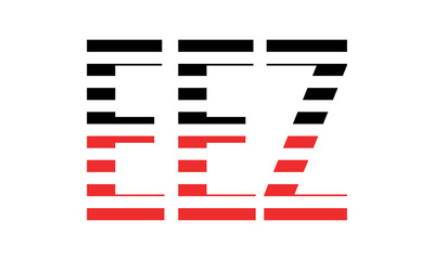 EEZ three initial letter iconic line negative space minimal logo design vector template. monogram, abstract, wordmark, business, typography, minimalist, brand, company, flat, modern, unique, simple