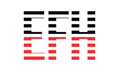 EFH three initial letter iconic line negative space minimal logo design vector template. monogram, abstract, wordmark, business, typography, minimalist, brand, company, flat, modern, unique, simple