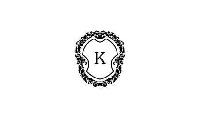 Luxury Alphabetical Card Logo K