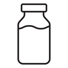 milk bottle Line icon.