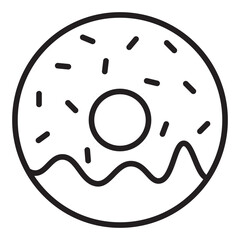 Donut line icon.