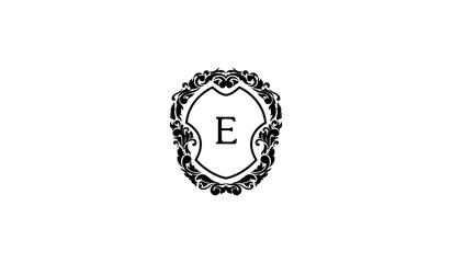 Luxury Alphabetical Card Logo E