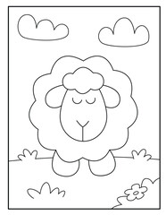 Circle style animal coloring pages for kids