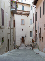 Obraz premium Spoleto, Italy - one of the most beautiful villages in Central Italy, Spoleto displays a wonderful Old Town, with narrow streets and alleys 