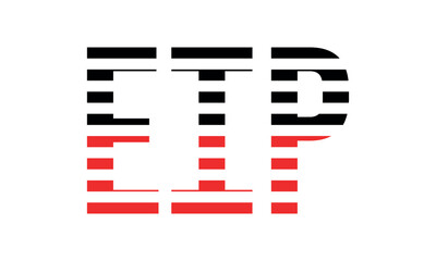 EIP three initial letter iconic line negative space minimal logo design vector template. monogram, abstract, wordmark, business, typography, minimalist, brand, company, flat, modern, unique, simple