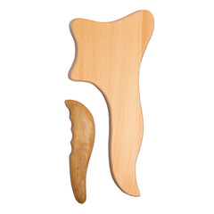 Wooden Body Gua Sha on white Background