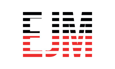 EJM three initial letter iconic line negative space minimal logo design vector template. monogram, abstract, wordmark, business, typography, minimalist, brand, company, flat, modern, unique, simple