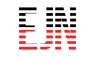 EJN three initial letter iconic line negative space minimal logo design vector template. monogram, abstract, wordmark, business, typography, minimalist, brand, company, flat, modern, unique, simple