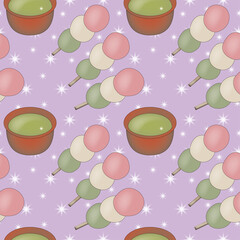 sanshoku dango y te verde