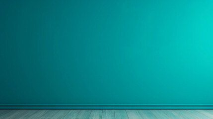 A Teal Interior Wall Mockup With Copy Space