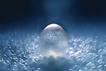 Egg freezing. Cryopreservation. In vitro fertilization. - obrazy, fototapety, plakaty