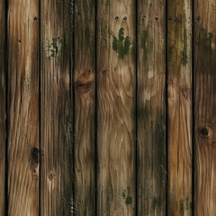 realistic wooden fence texture, mossy, old cracked created with Generative Ai