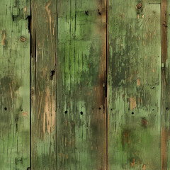Fototapeta premium green plastic wooden wall worn dirty created with Generative Ai