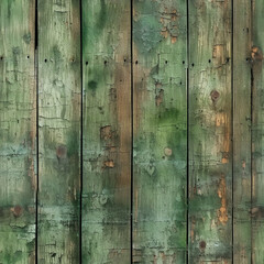 Fototapeta na wymiar green plastic wooden wall worn dirty created with Generative Ai