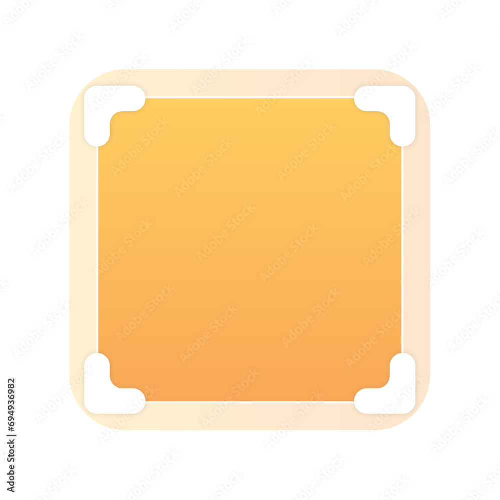 Sticker gradient square frame