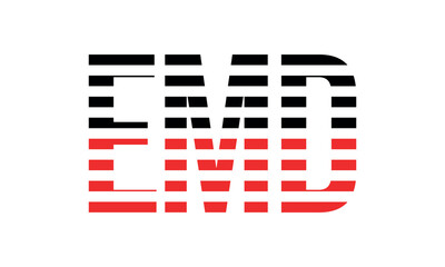 EMD three initial letter iconic line negative space minimal logo design vector template. monogram, abstract, wordmark, business, typography, minimalist, brand, company, flat, modern, unique, simple