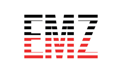 EMZ three initial letter iconic line negative space minimal logo design vector template. monogram, abstract, wordmark, business, typography, minimalist, brand, company, flat, modern, unique, simple