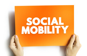 Social Mobility is the movement of individuals, families, households or other categories of people...
