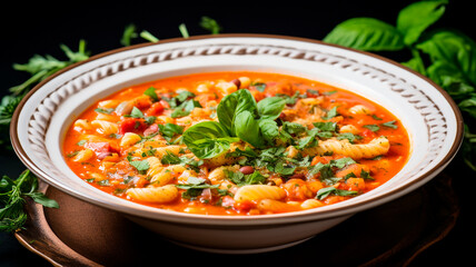 traditional turkish food soup with beans