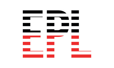 EPL three initial letter iconic line negative space minimal logo design vector template. monogram, abstract, wordmark, business, typography, minimalist, brand, company, flat, modern, unique, simpleV