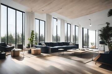 interior minimalist modern home.