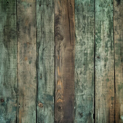 old wooden sign background splintered wood with a green tint antique created with Generative Ai