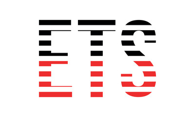 ETS three initial letter iconic line negative space minimal logo design vector template. monogram, abstract, wordmark, business, typography, minimalist, brand, company, flat, modern, unique, simple