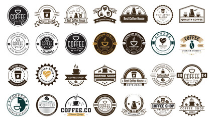 coffee logo bundle and coffee logo vector