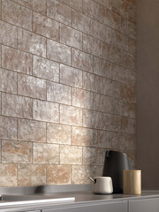 Thunder brown Ceramic Floor Tiles And Wall Tiles Natural Marble High Resolution Granite Surface Design. 3D Rendering