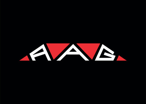 AAG Triangle letter logo design with triangle shape.Monogram letter AAG logo design vector template