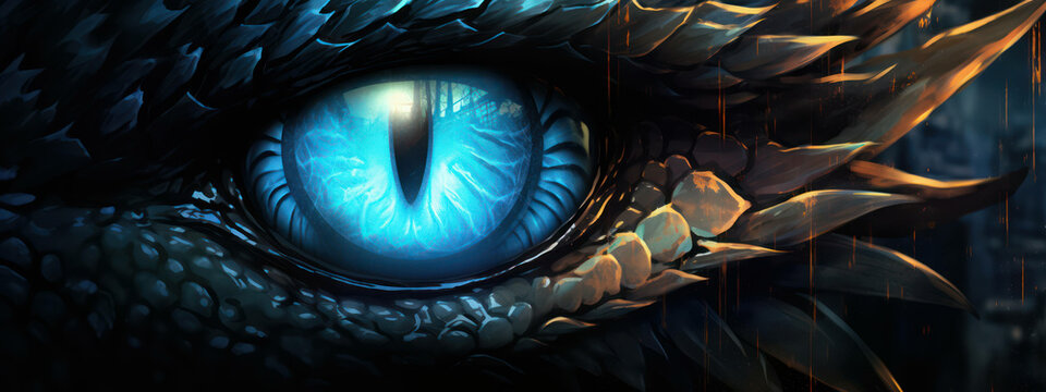 Design monster fantasy drawing background head eye background evil blue art illustration dragon