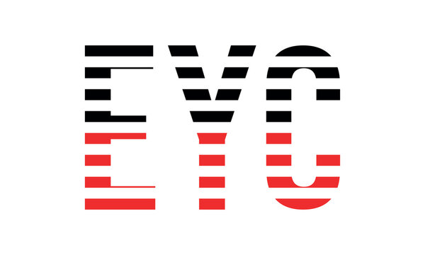 EYC three initial letter iconic line negative space minimal logo design vector template. monogram, abstract, wordmark, business, typography, minimalist, brand, company, flat, modern, unique, simple