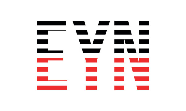 EYN three initial letter iconic line negative space minimal logo design vector template. monogram, abstract, wordmark, business, typography, minimalist, brand, company, flat, modern, unique, simple