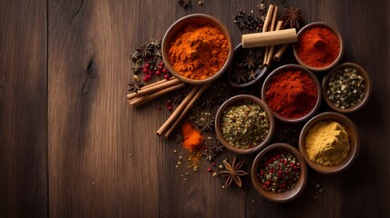 Fototapeta na wymiar spices and herbs
