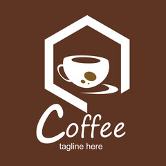 Coffee logo design simple concept Premium Vector