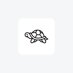 Turtle vector line icon, outline icon, pixel perfect icon