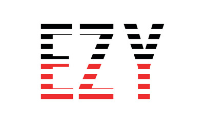 EZY three initial letter iconic line negative space minimal logo design vector template. monogram, abstract, wordmark, business, typography, minimalist, brand, company, flat, modern, unique, simple
