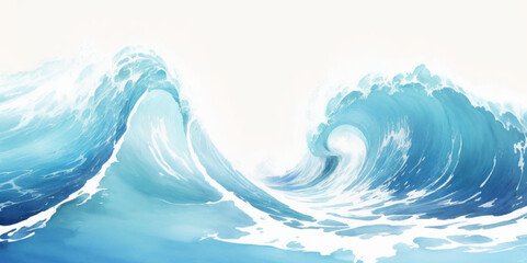 Blue ocean wave background. Blue and white water ocean background.