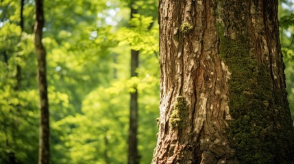 Obraz premium national forest reserve The trunk of a large tree,