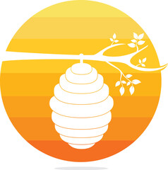 Honeycomb Hive Logo Vector Design.