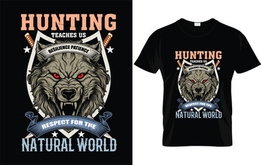 Hunting Vector typography t-shirt design