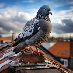 Pigeon on a roof.