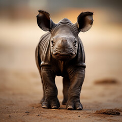 Rhinoceros in Africa.