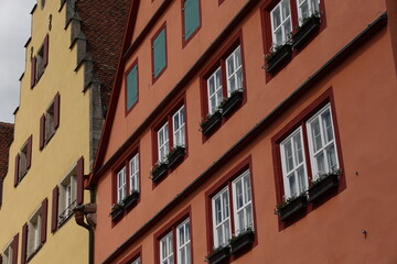 Naklejka premium Facades of old houses in a German city