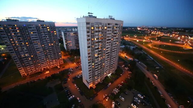 Residential district Golyanovo and Schelkovskaya interchange MKAD