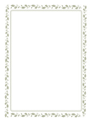 Floral frame with ornament border vector illustration	