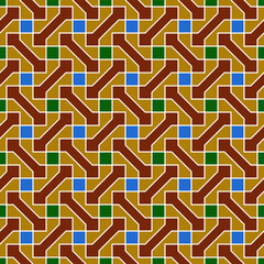 Seamless geometric pattern. Arabic style Zellij