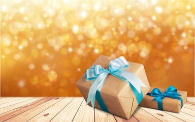 Beautiful gift box with ribbon bow