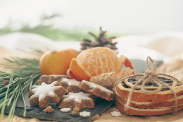 German Christmas pastries, zimtsterne, dresdner stoller, schoko lebkuchen