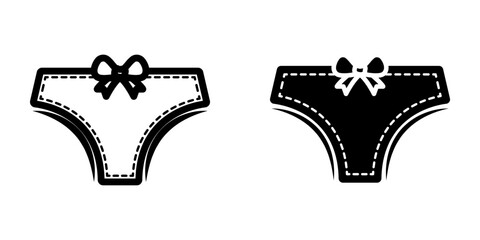 Panties Icon. symbol for mobile concept and web design. vector illustration - obrazy, fototapety, plakaty
